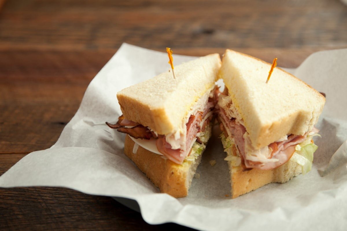 2 pieces of albacore Tuna on a wooden table