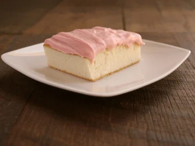 White Cake with Raspberry Frosting